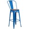Flash Furniture Blue Metal Barstool with Back and Wood Seat, 30" High, PK4 4-CH-31320-30GB-BL-WD-GG - alternate 8